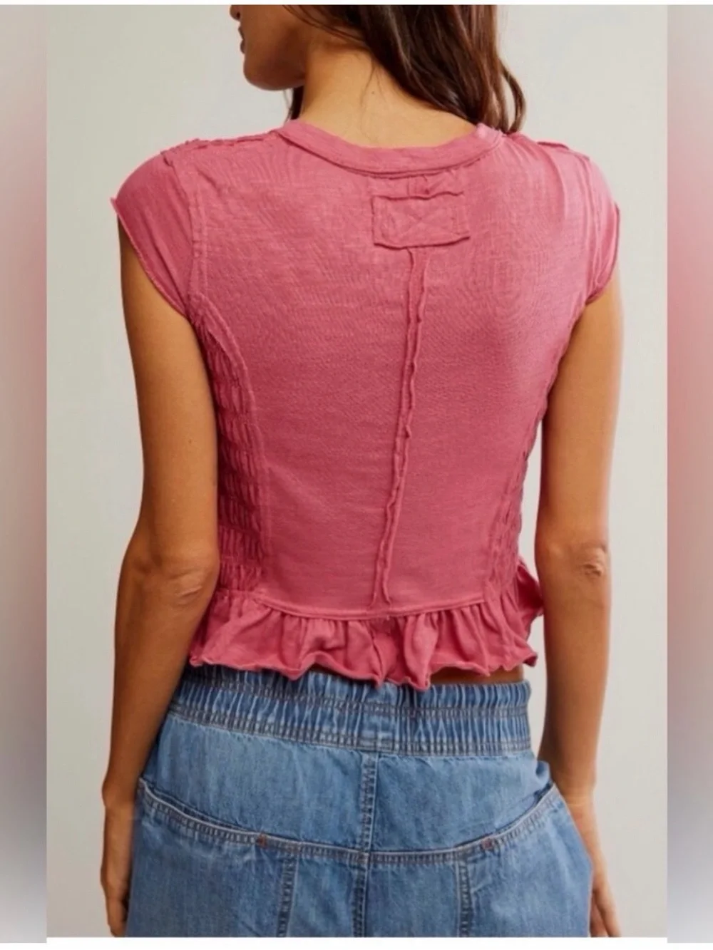 Free People We The Free Sylvie Tee. NWT. Soothing petal